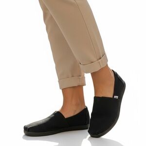 Toms Black Slip-On Loafers